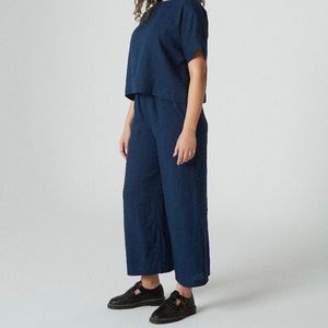 Ocean cacao trousers - Linen pants - Linen trousers - Wide linen pants